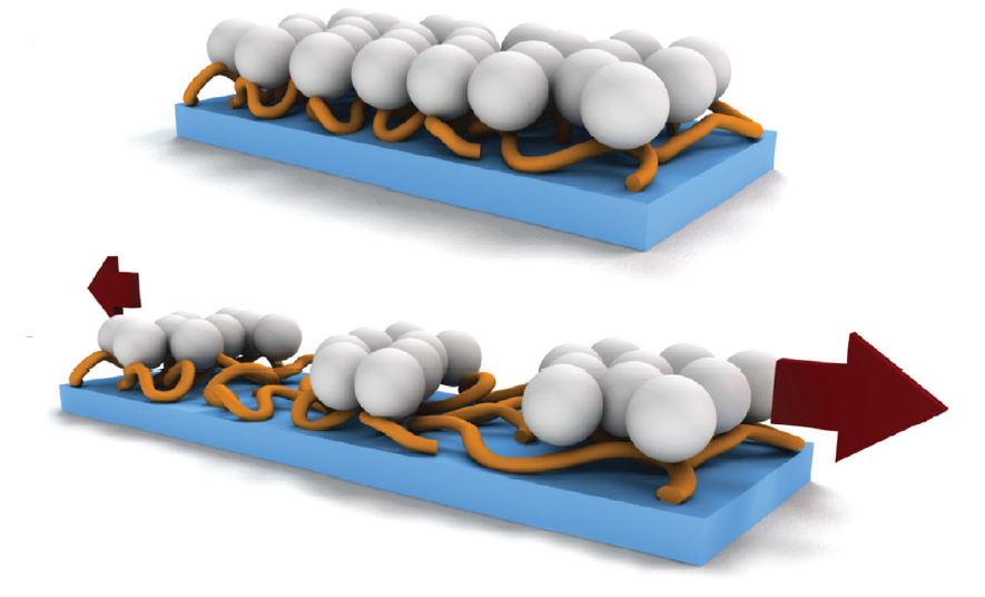 Graphical summary for Mechanical Control of Surface Adsorption by Nanoscale Cracking